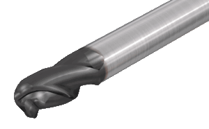 3 flute solid carbide ball nose cutter