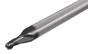 Solid carbide 2 flute short ball nose cutter